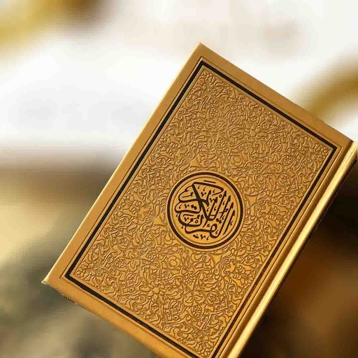 [0901586] Quran PEU White Page 10 x 14 Gold - D0526