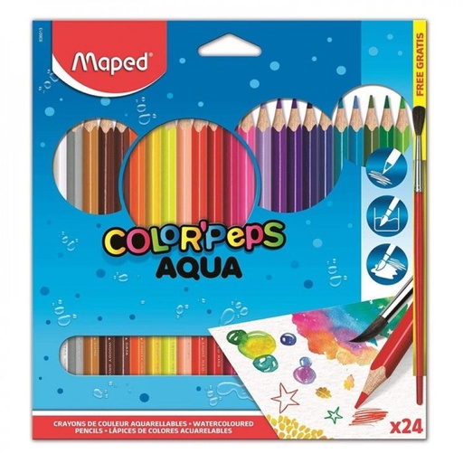 [0230978] Color Peps Aqua Pencils 24 Colours