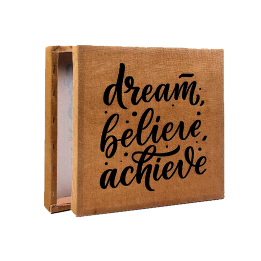 [1185851] Vintage Home Decor Panel -
Dream Believe Achieve 12X12Inc 1Pc